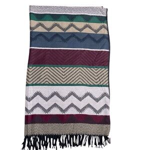 Eddie Bauer Cabin Blanket Scarf Atlantic Southwestern Cozy Warm